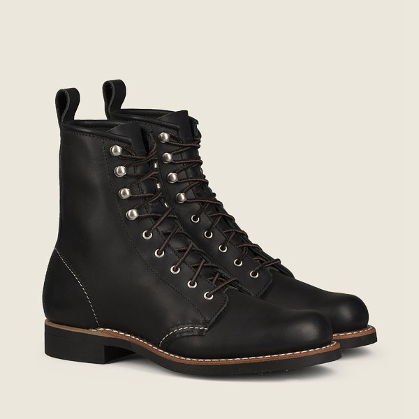 Bottes Red Wing Heritage - Silversmith - Short Boundary Cuir - Noir - Femme 145NQTACX